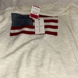 American flag light sweat shirt